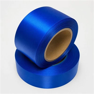 Blue Polyester Satin